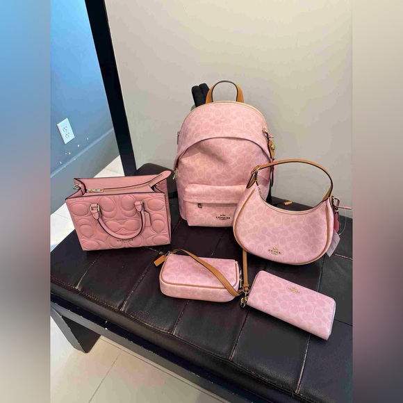 NWT！COACH Taylor Small Backpack In Signature With Charms（CEF46）fast shipping - Picture 14 of 14